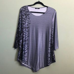 Women's Grey and Black Tunic Size Large